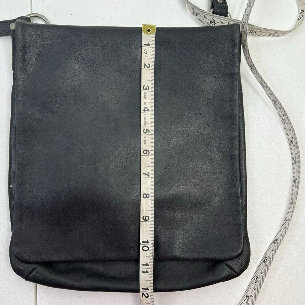 Vintage Coach‎ 9458 Crossbody Legacy Black Thick Leather Slim Messenger Heavy